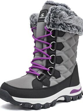 Cozy Women's Winter Boots - Warm Faux Fur Lined, Water Resistant Snow Shoes